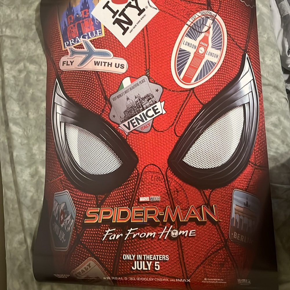 Spiderman 27x40 Far From Home Movie Poster + BONUS 2024 Original Theatrical